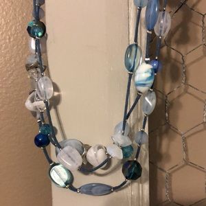 Necklace Shades of Blue 26”